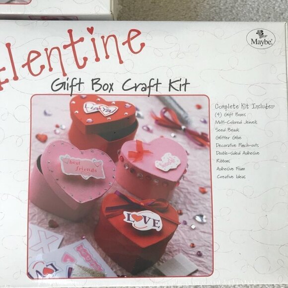 Valentines Craft Kits 2 Mini Gift Boxes Kits & 1 Picture Frame Kit - Picture 2 of 7